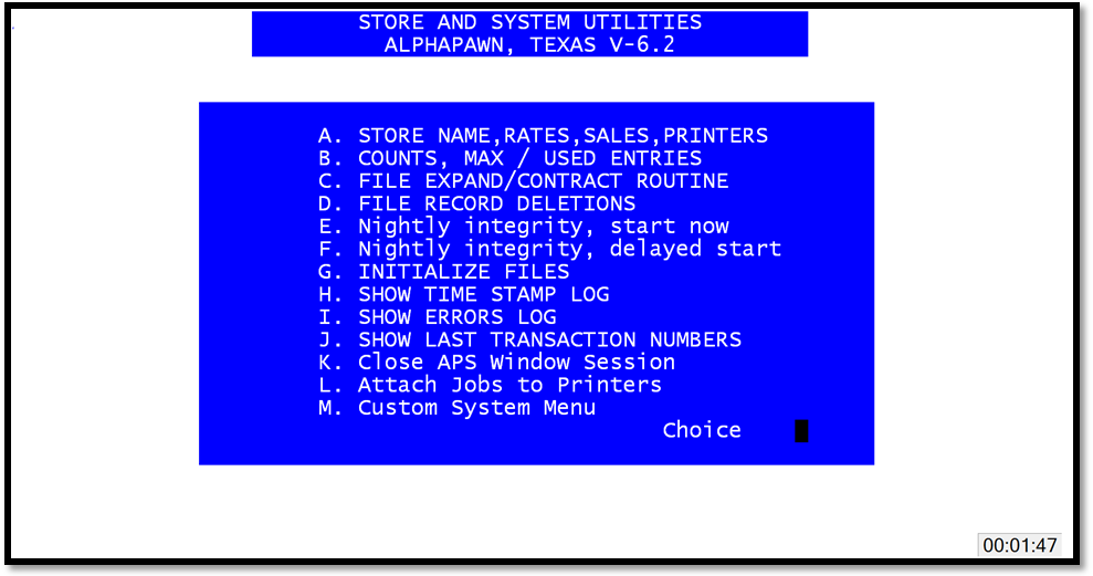 Store and System Utilities