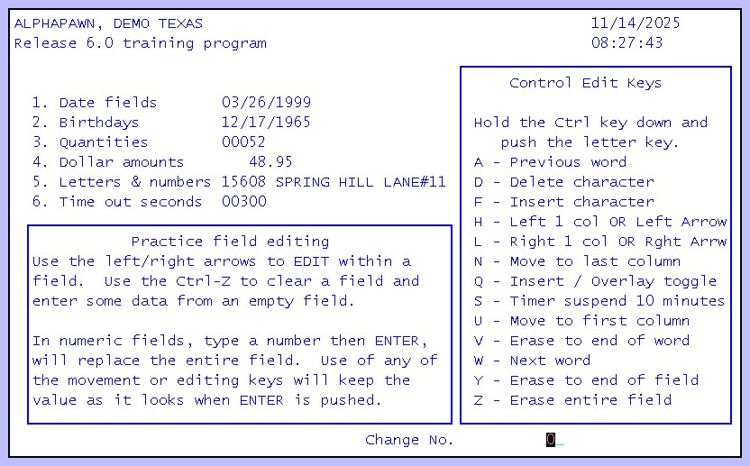 Training Program Date Entry